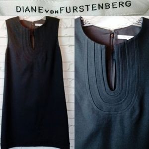 DIANE VON FURSTENBERG DVF Little Black Dress Sz 8